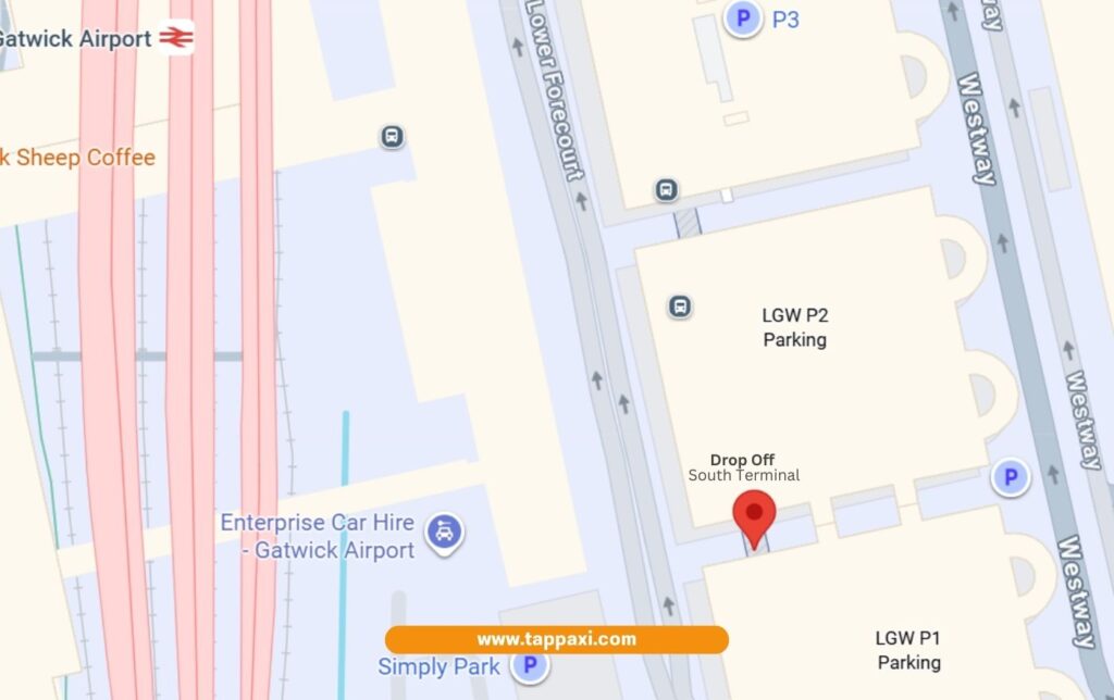Gatwick airport south terminal drop off zone