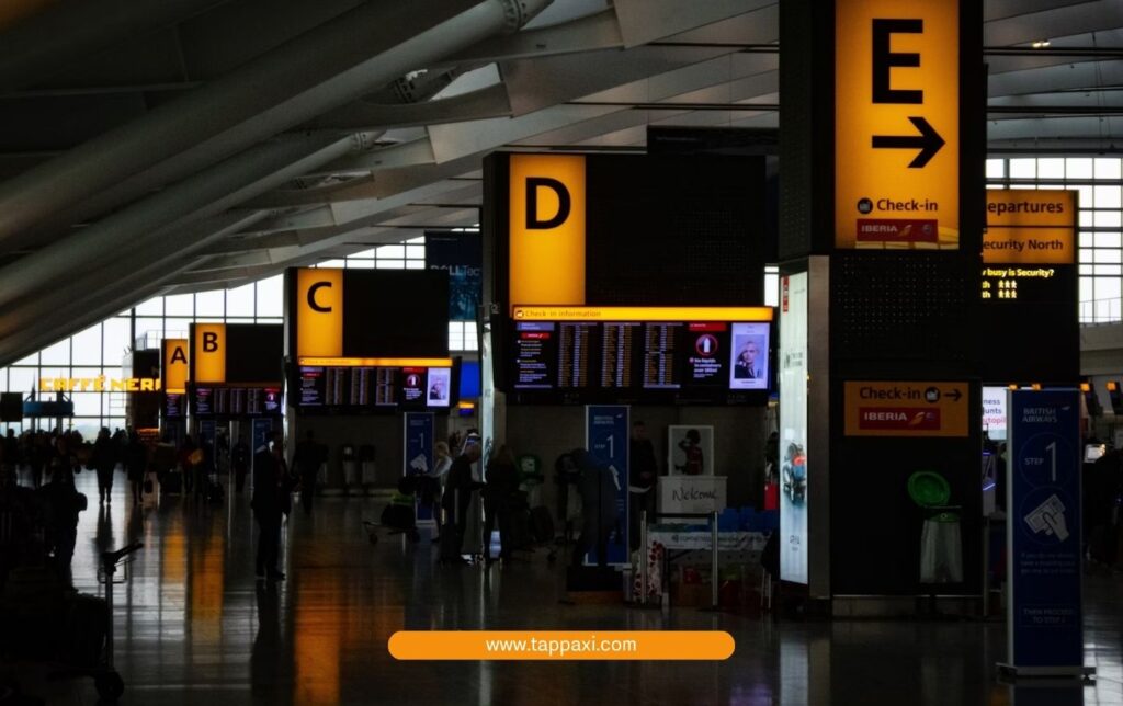 Departures at London Heathrow Airport Terminal 5