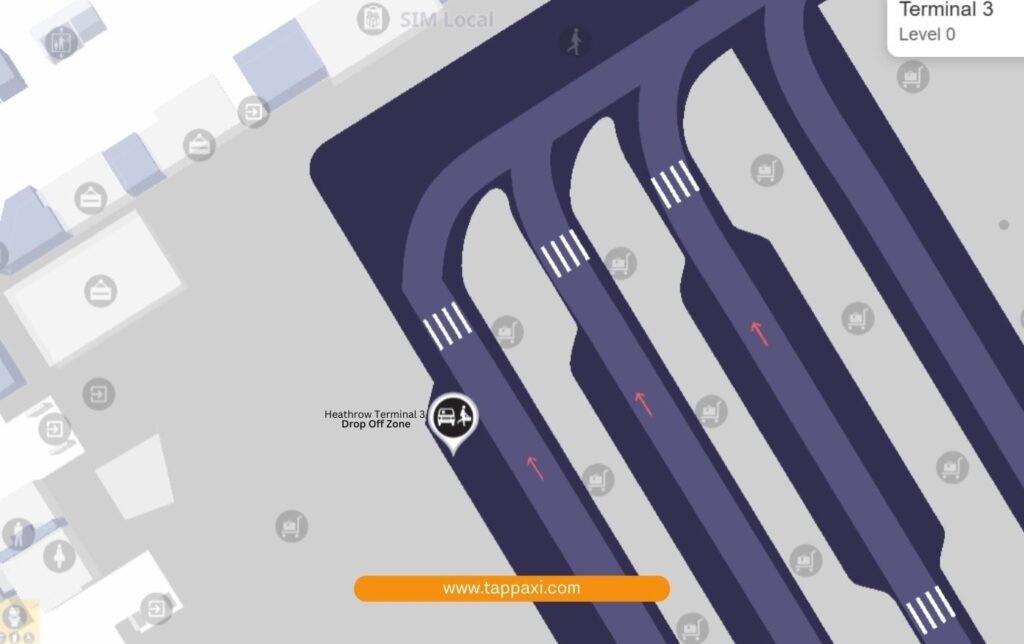 Heathrow T3 drop off zone,  
Heathrow terminal 3 drop off charges 