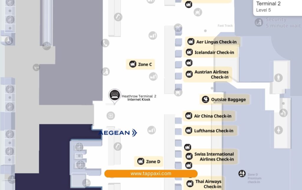 Heathrow terminal 2 Free Wi-Fi 
Internet Kiosk