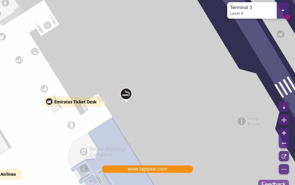 smoking area: Heathrow airport terminal 3