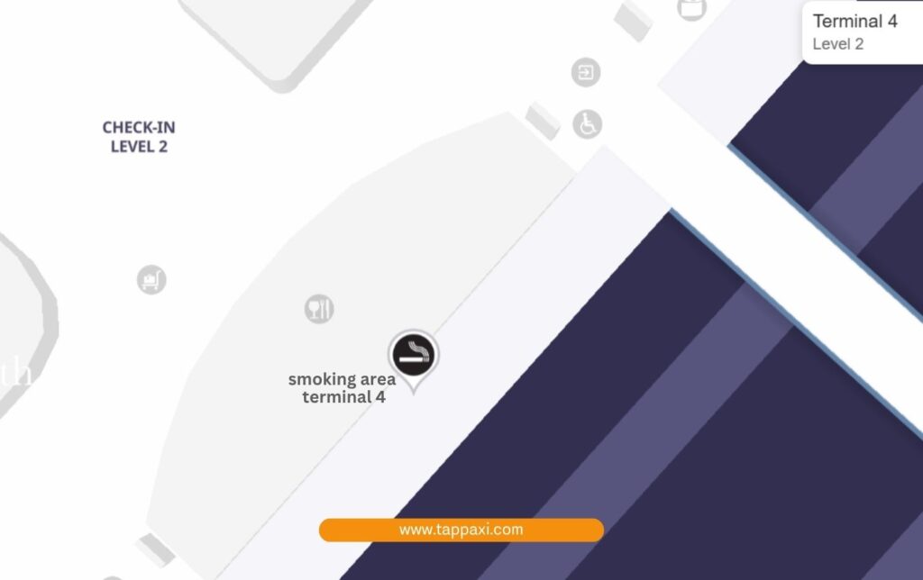 smoking area: Heathrow airport terminal 4