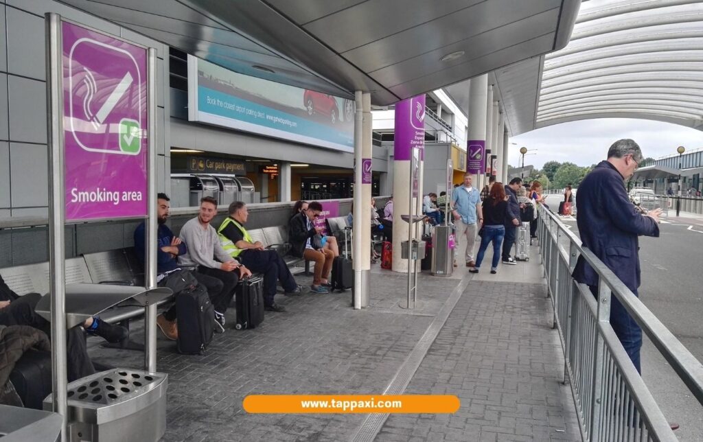Smoking area Gatwick Airport