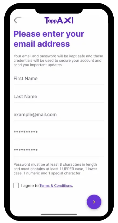 App Booking Guide 1 - TappAXI
