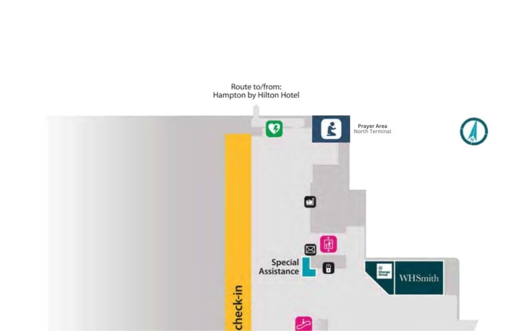 Prayer Area
North Terminal, Prayer Rooms Gatwick Airport North Terminal